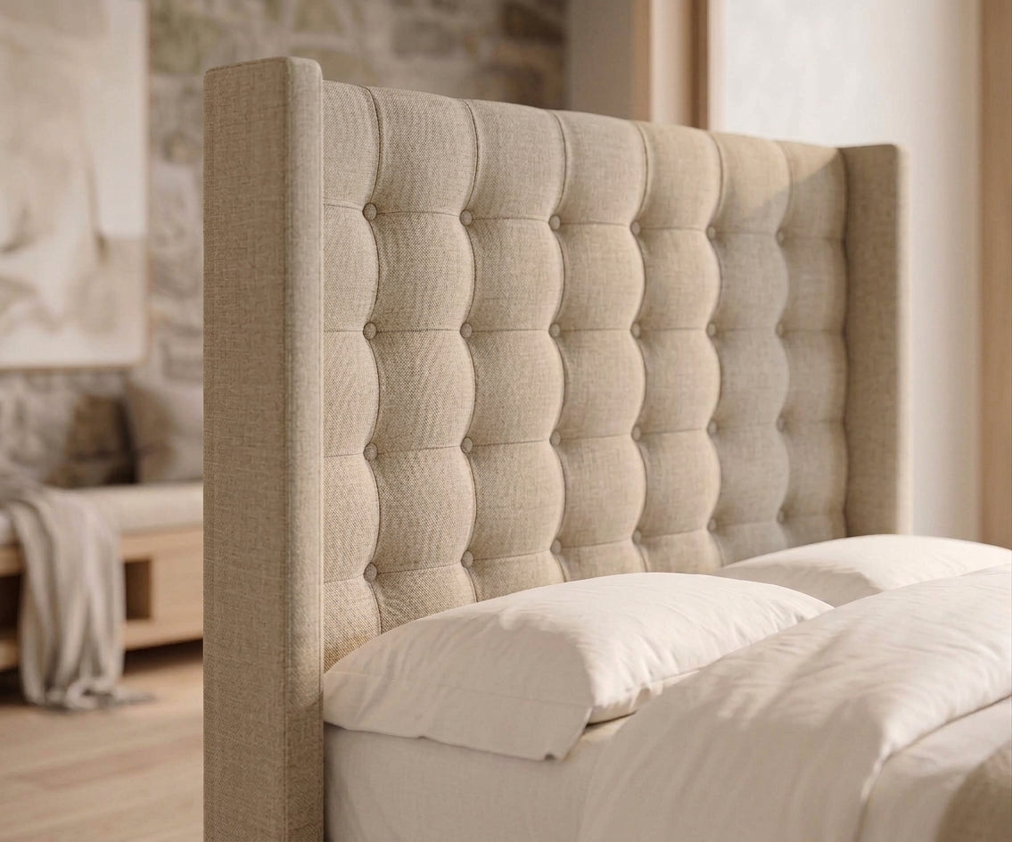 Benno Button Winged Headboard