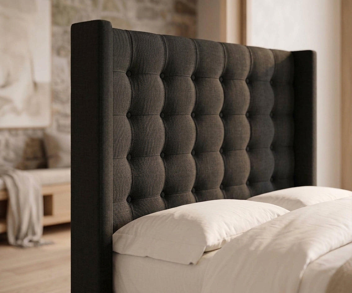 Benno Button Winged Headboard