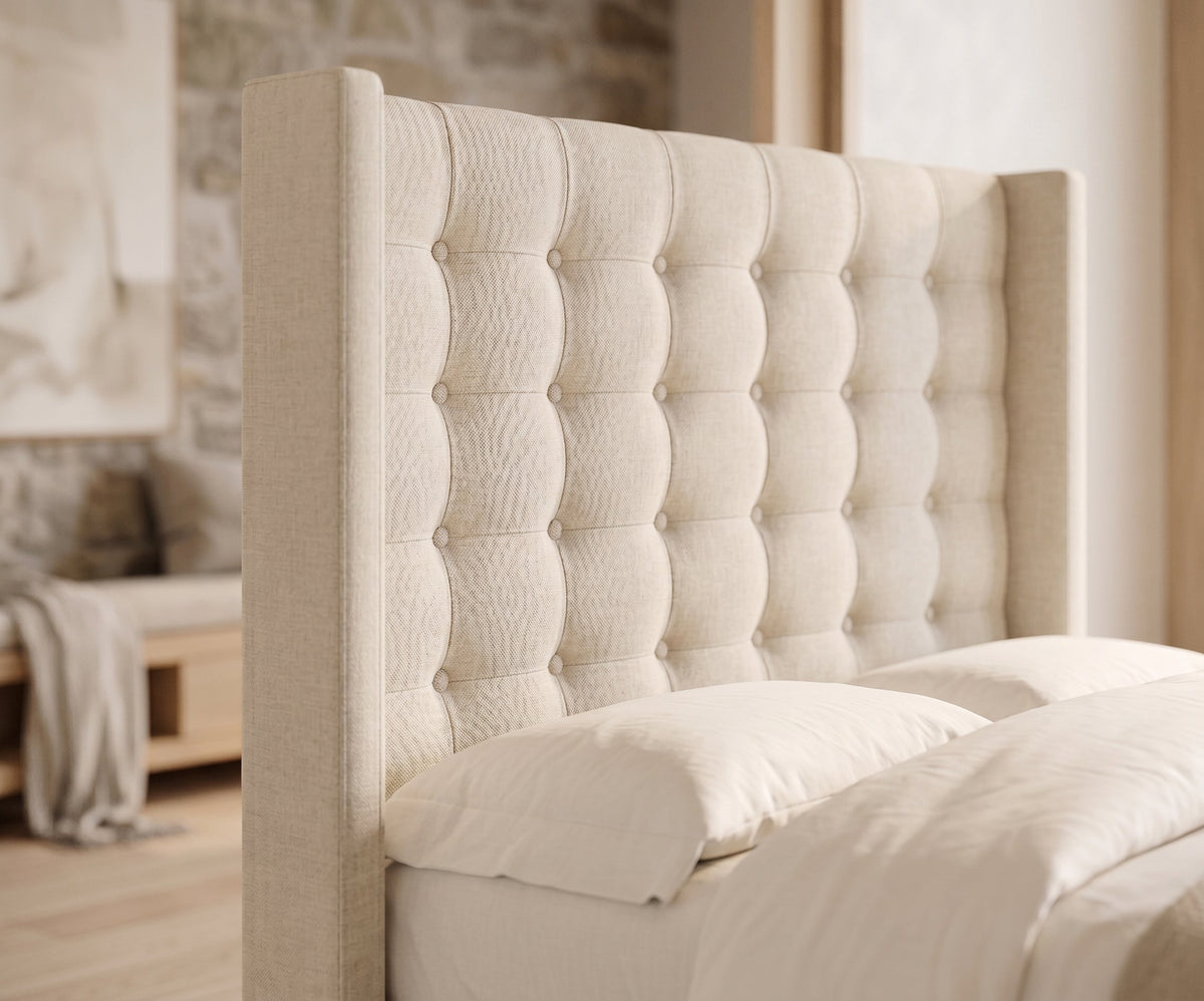 Benno Button Winged Headboard