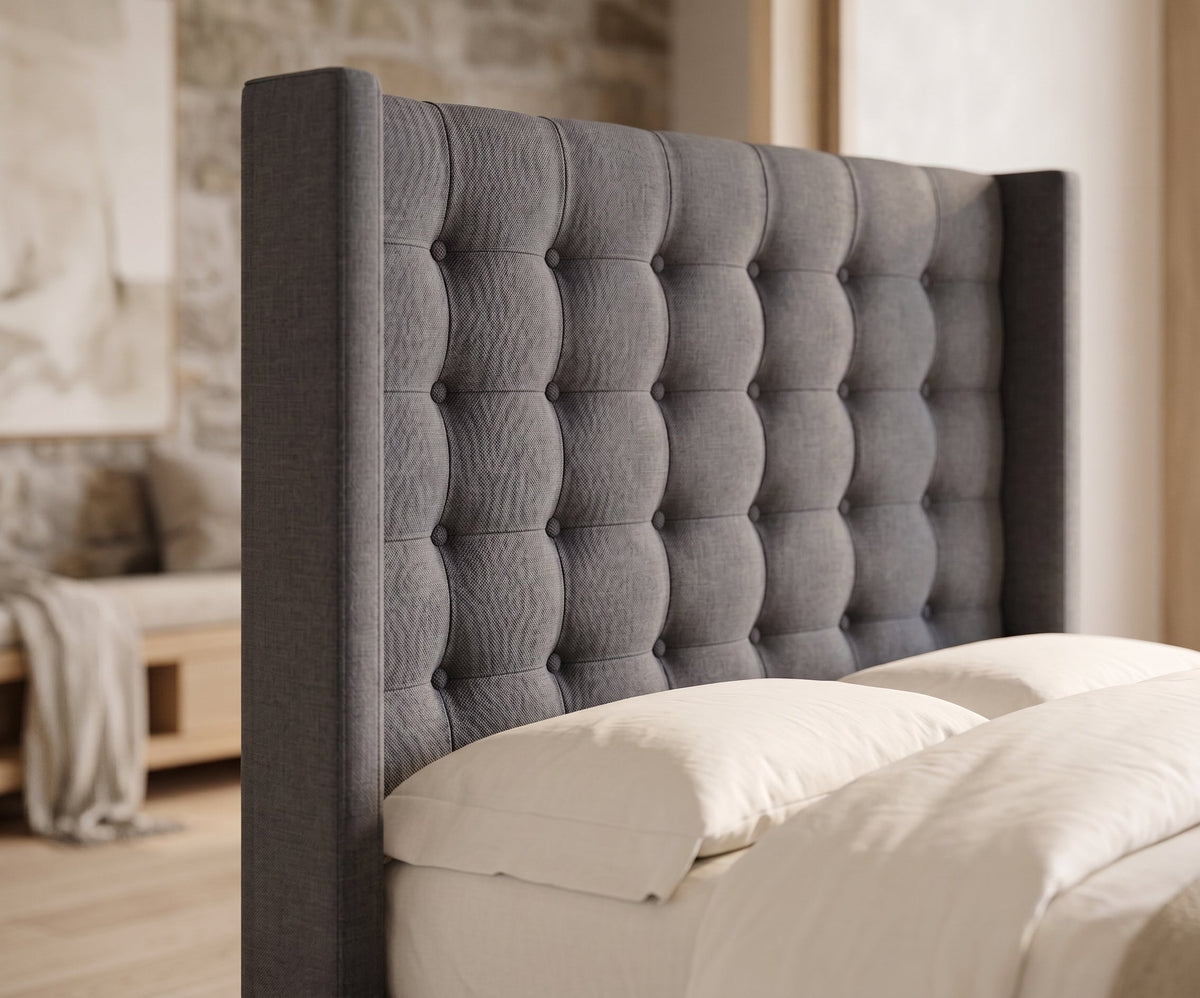Benno Button Winged Headboard