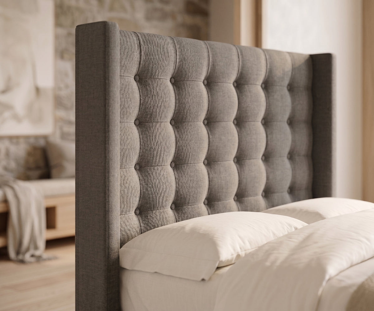 Benno Button Winged Headboard
