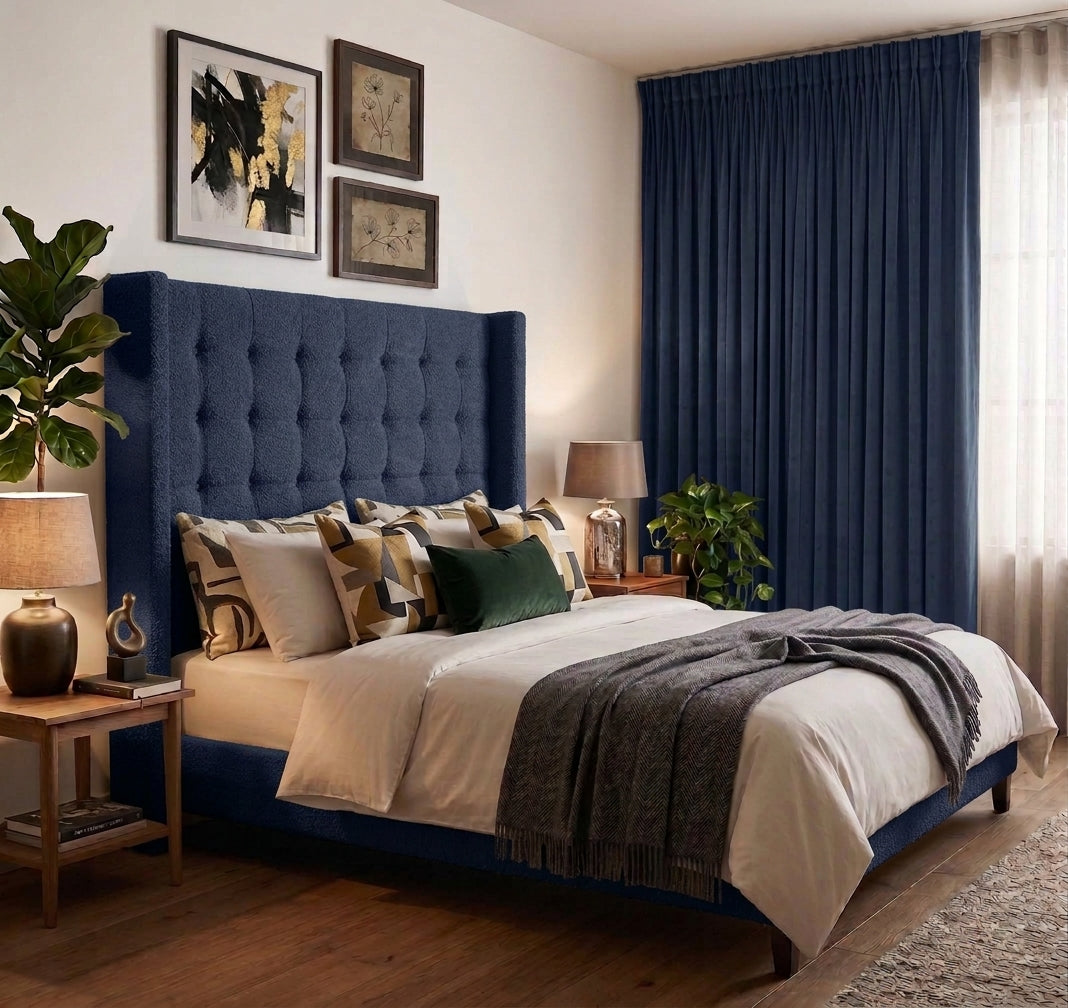 Benno Button Winged Headboard