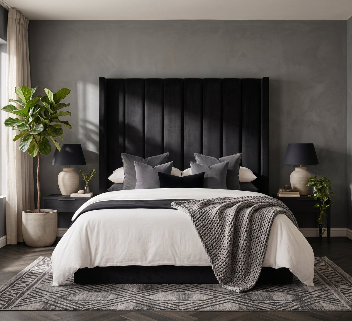 Diva Panel Velvet Headboard