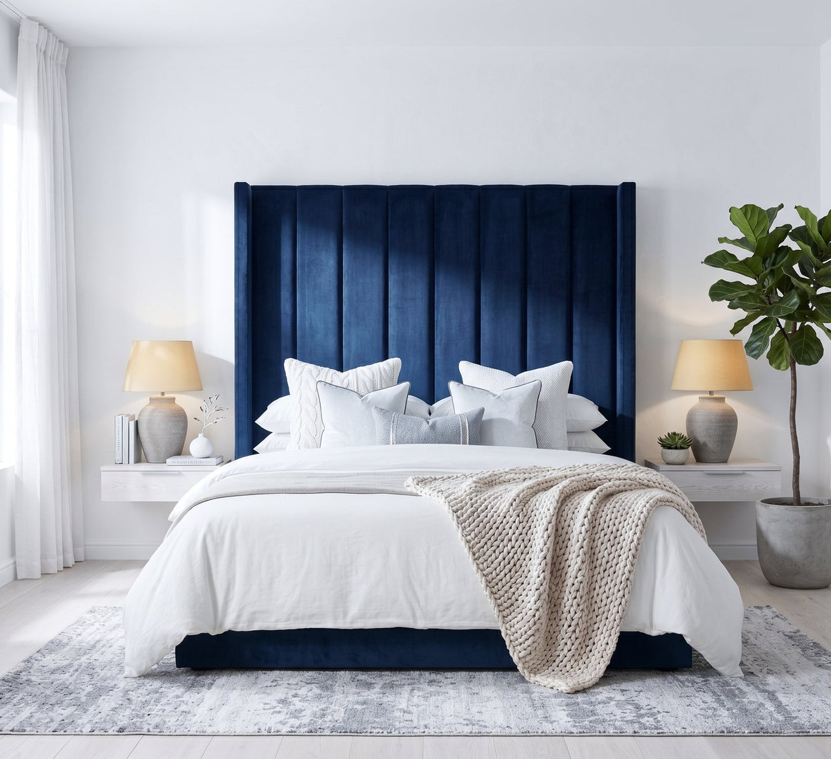 Diva Panel Velvet Headboard