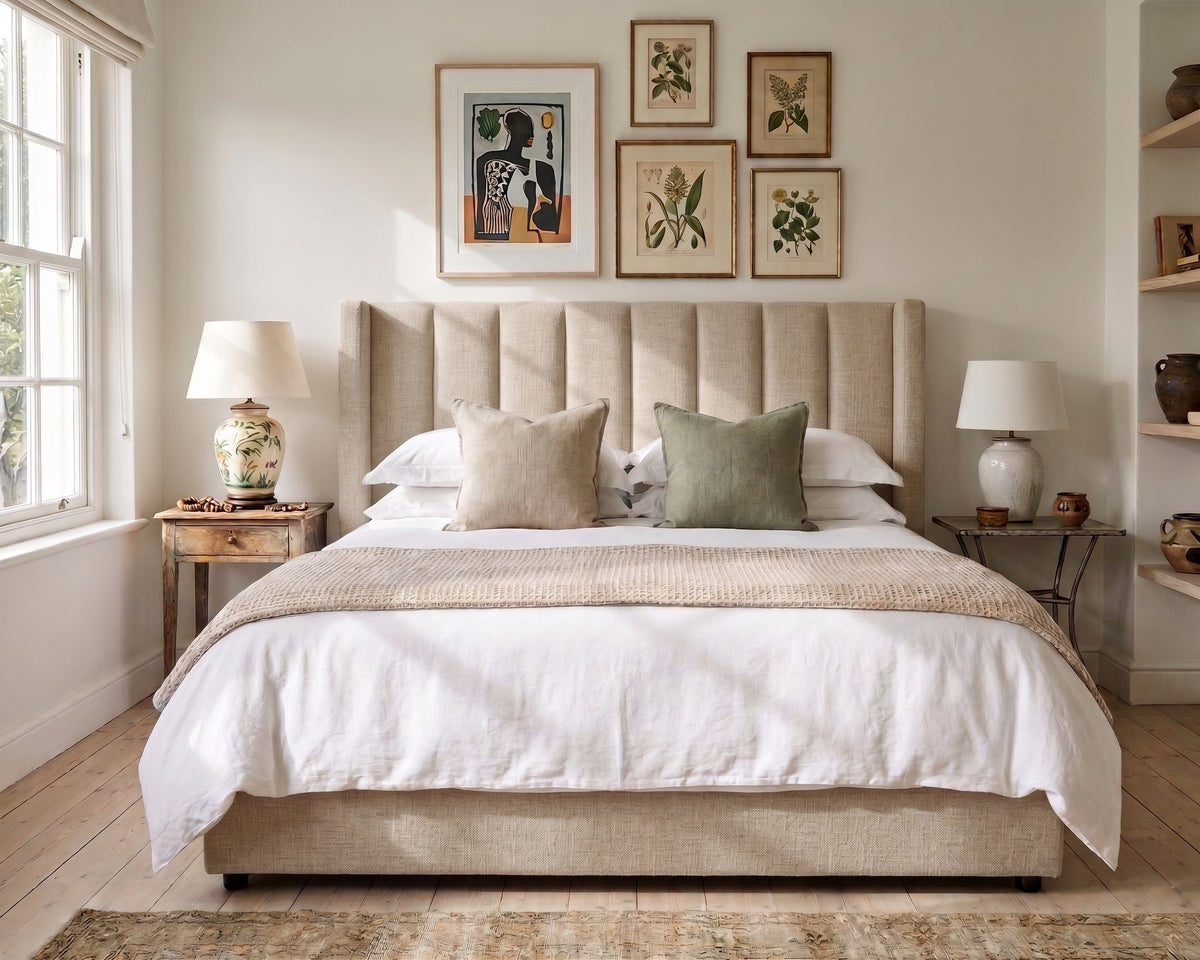 Giselle Bouclé Panelled Headboard