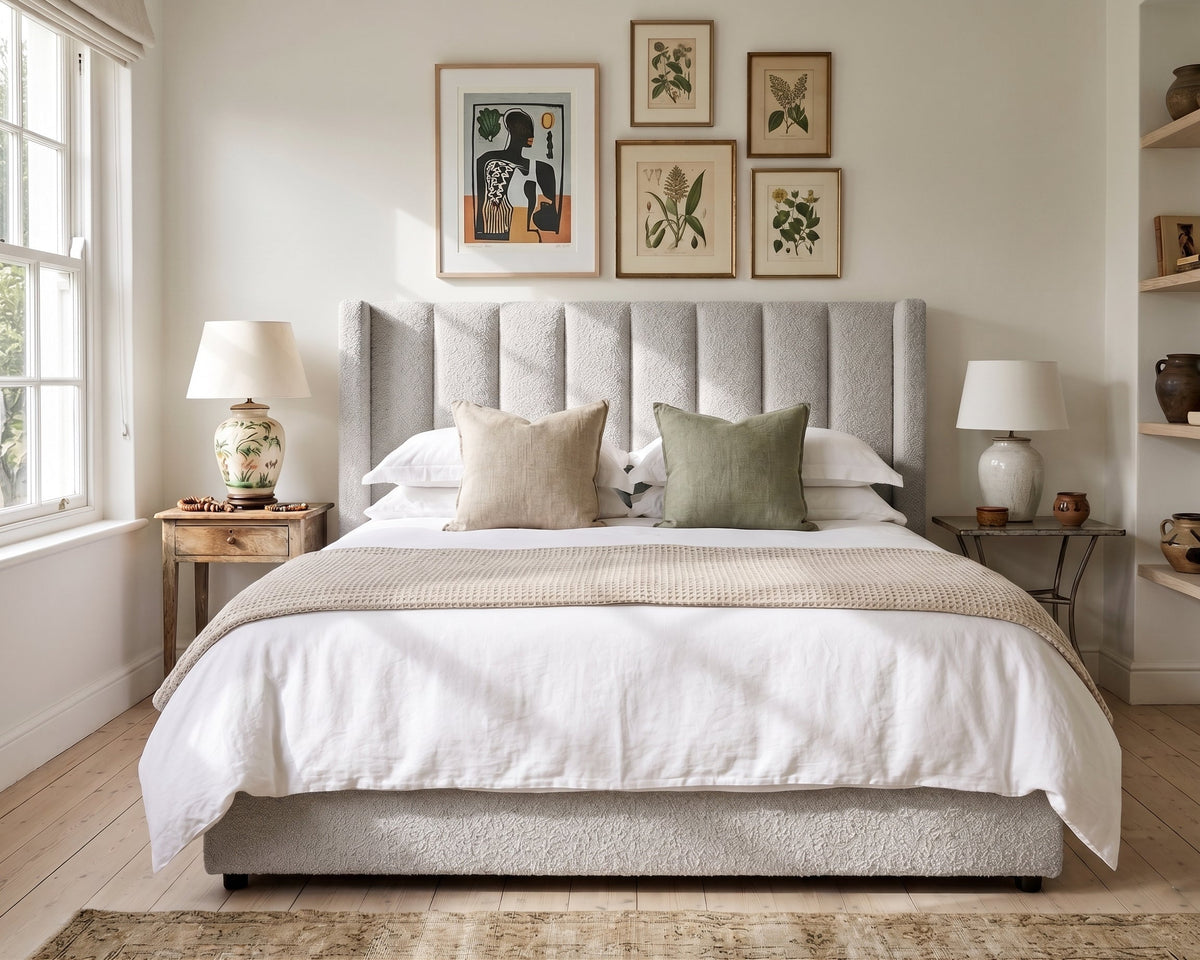 Giselle Bouclé Panelled Headboard
