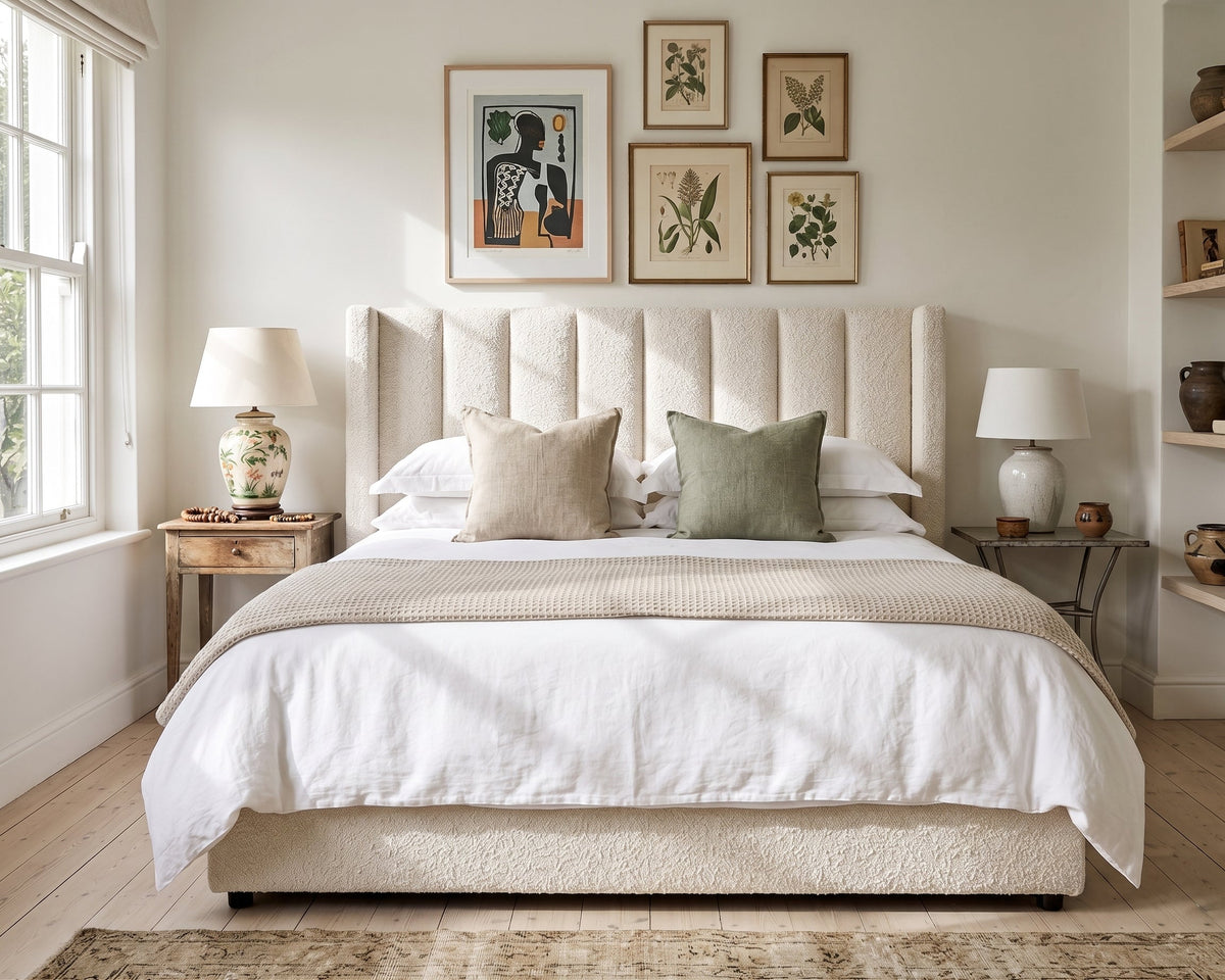 Giselle Bouclé Panelled Headboard