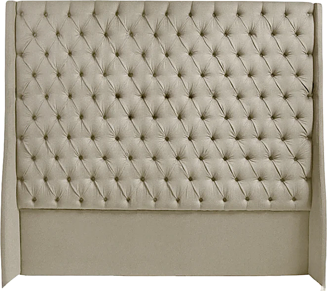 Ivy Buttoned Winged Velvet Headboard