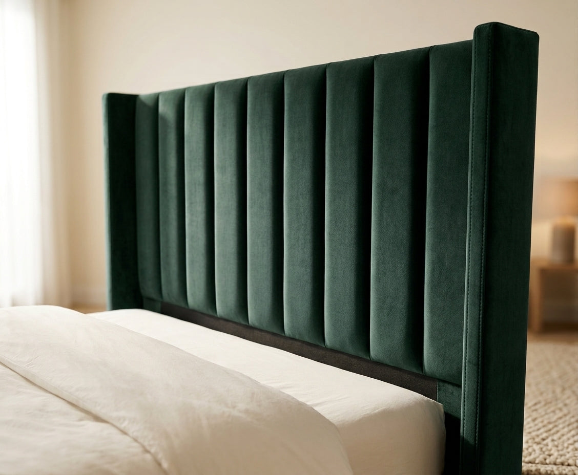 Loral Velvet Wingback Panel Headboard