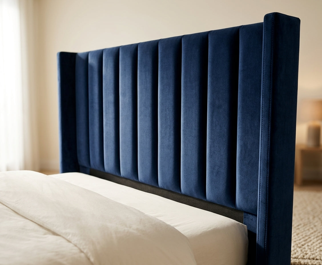 Loral Velvet Wingback Panel Headboard