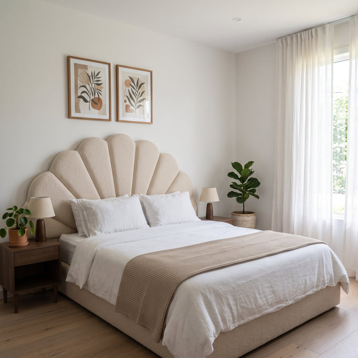 LunaShell Bouclé Headboard