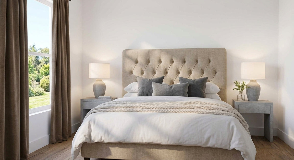 Sweet Dreams Pins Decorated Velvet Headboard