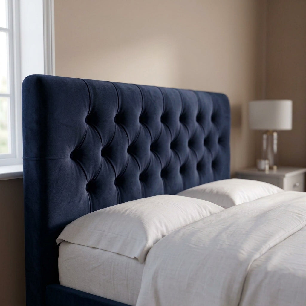 Sweet Dreams Pins Decorated Velvet Headboard